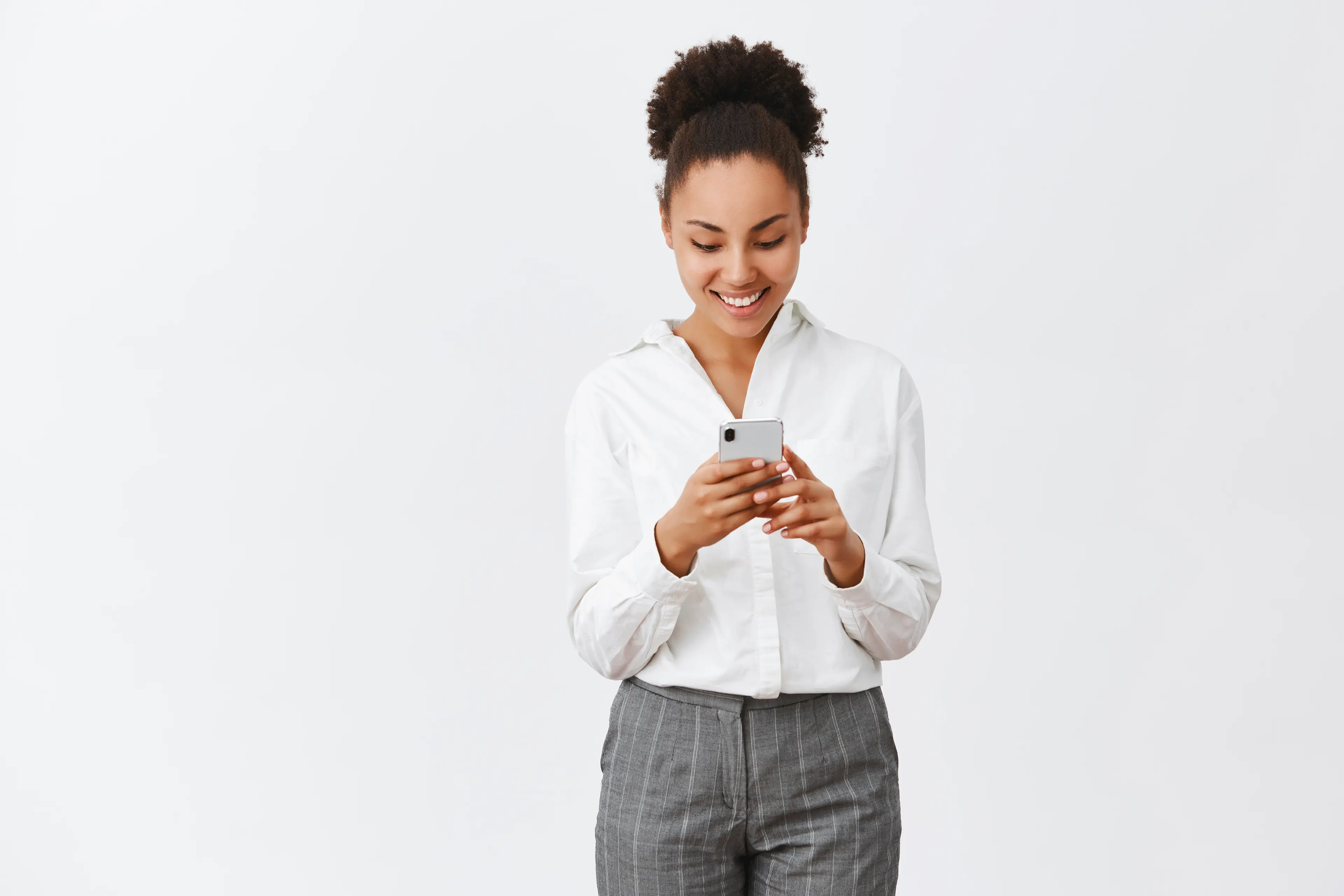a person looking at their smartphone