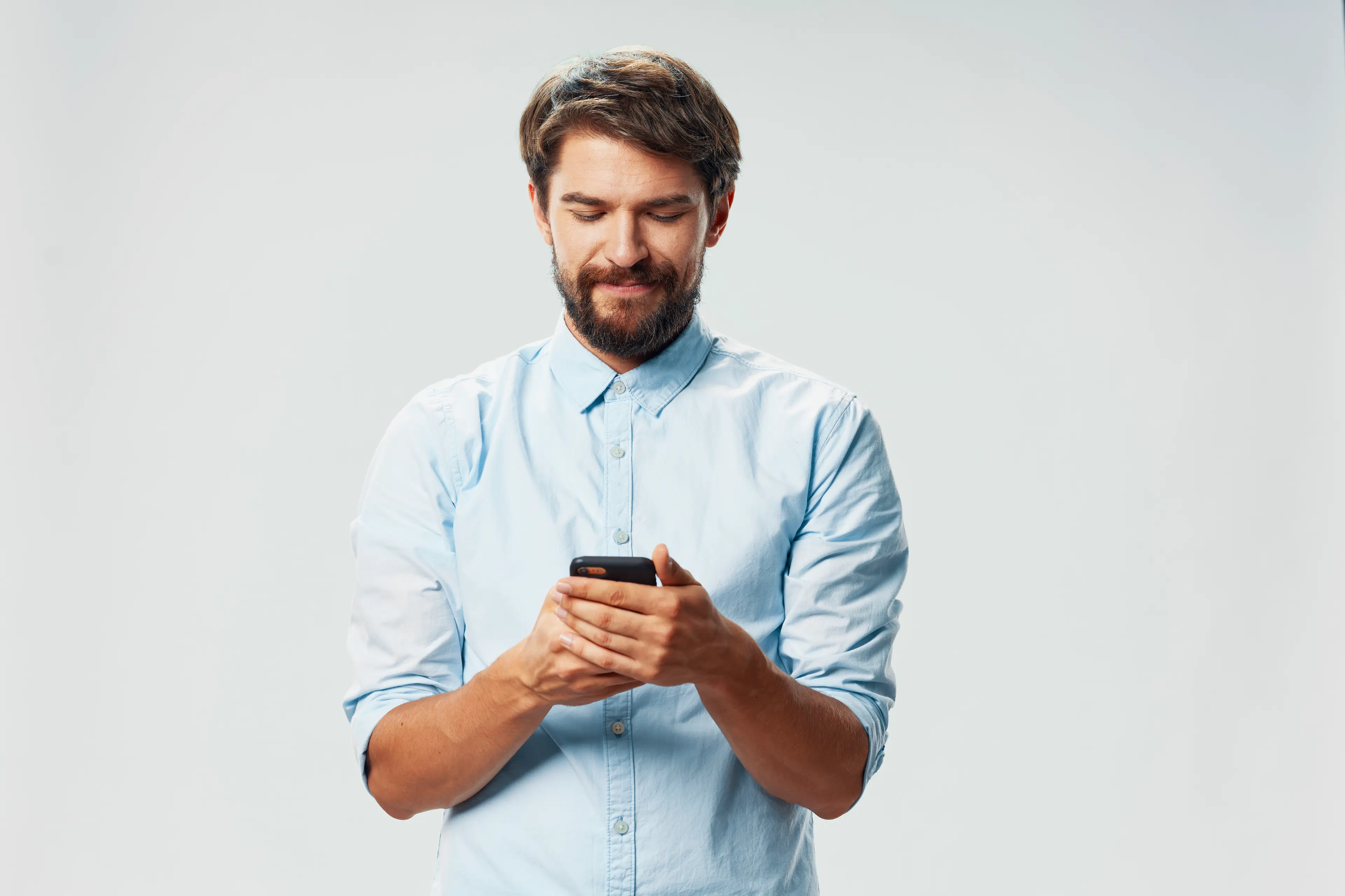 a person looking at their smartphone